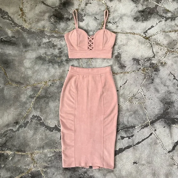 open lace back dress Robin Windsor Blush Floral Drawstring Mini Dress